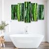 Five Piece Picture Canvas Print Bamboo Forest Natura Green