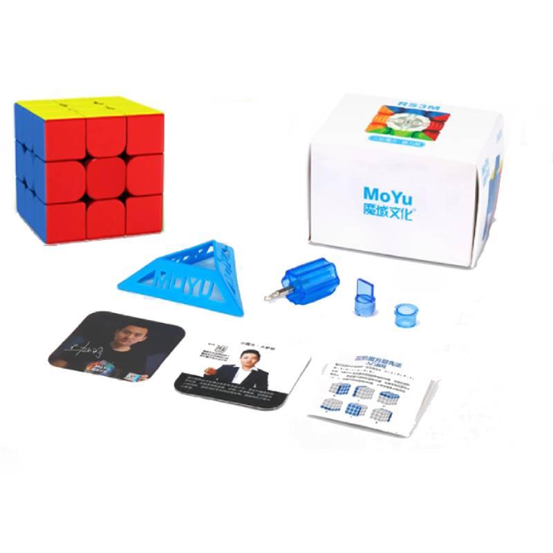 Профессиональный магнитный кубик 3x3 для соревнований в магнитных радужном и черном цветах