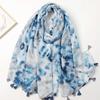 2024 Spring And Autumn Winter New Cotton And Hemp Long Thin Scarf Travel Versatile Sunscreen Warm Shawl For Women