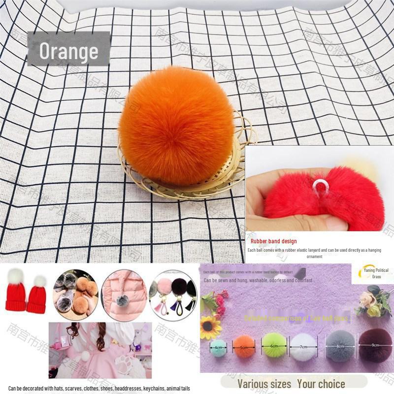 Помпоны из меха кролика Рекс для украшений, одежды, обуви, головных уборов, брелоков и сумок