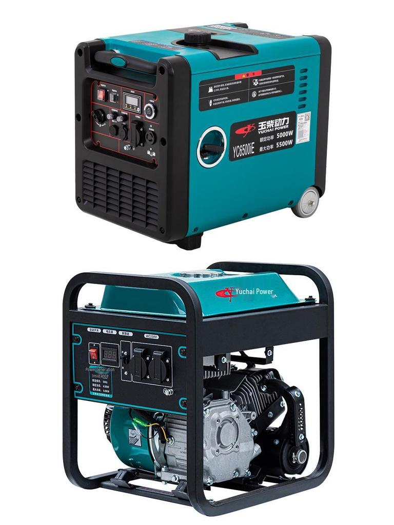 Портативный инверторный генератор Yuchai 220 В - Тихий, компактный резервный источник питания для дома, автодома, использования на открытом воздухе и в кемпинге