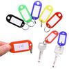 50Pcs Keyring Tags Plastic Key Fobs ID Tags with Split Keyring Paper