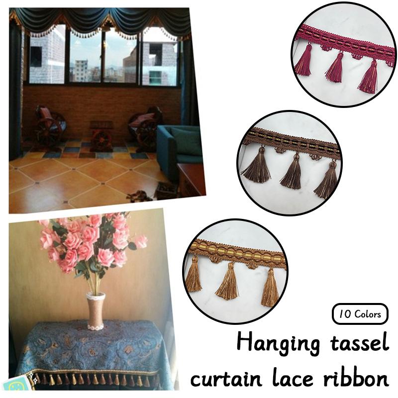 1M Tassel Lace Edging Trimming Ribbon Trim Handmade Fringe DIY Clothes Pillow Curtain Tablecloth Sofa Upholstery Decor Crafts