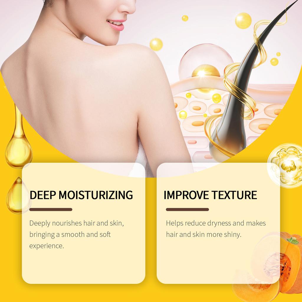 Pumpkin Seed Oil, Moisturizing Body Light Beige, Smoothing Hair Lasting Fragrance Daily Care Essential Oil and Is An Essential Oil for Daily Hair Care