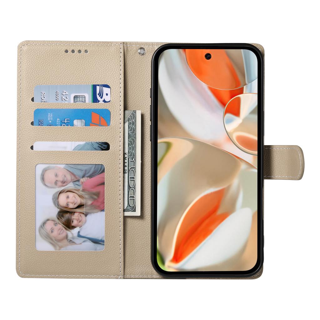 For Google Pixel 9/Pixel 9 Pro Case Litchi Texture Leather Wallet Phone Cover Magnetic Snap