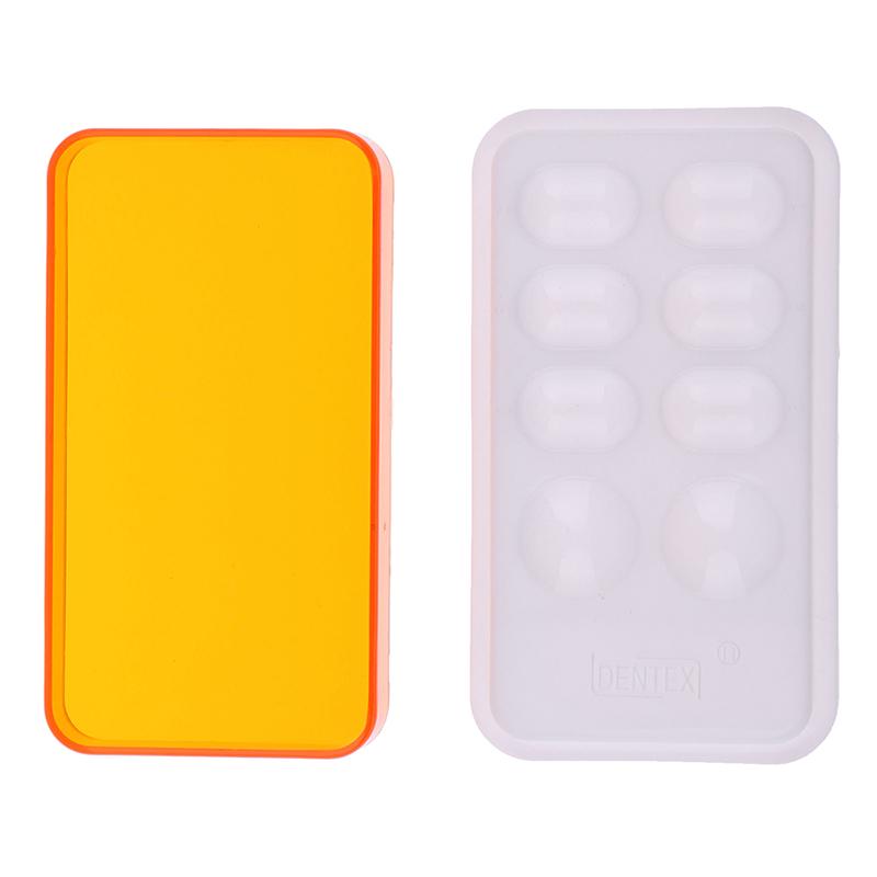1 шт., увлажняющая пластина для смешивания и полива стоматологической смолы с крышкой, палитра с 8 слотами