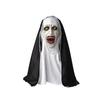 Horror Nun Latex Mask Halloween Haunted House Party Costume Cosplay Accessories