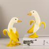1pc Creative Cute Banana Ornaments, Friends Duck Funny Birthday Gift, Creative Decoration Sand Sculpture Healing Desktop Banana, Christmas Decor