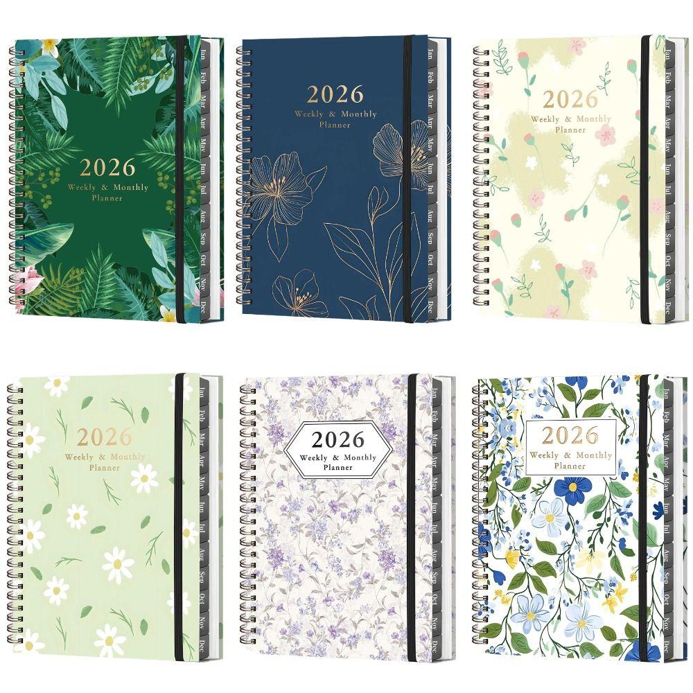 Spiral Binding Coil Diary Book A5 Size Spiral Notebook Yearly Schedule Planner Yearbook Recording