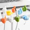 10Pcs Colorful Silicone Thumb Wall Hooks Strong Adhesion Cable Clip Rust-proof Key Hangers Desktop Storage Hook