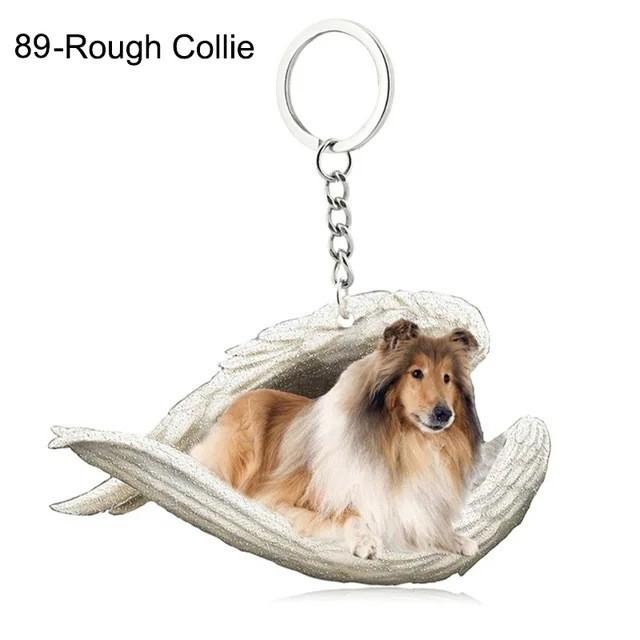 Sleek Modern Dog Cat Angel Keychain With Animal Theme For Bags And Vehicles