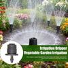 50Pcs Irrigation Drippers Adjustable Micro Spray Drippers 360 Degree Circle Spray Irrigation System Sprinklers for Flower Bed Garden Lawn