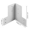 Workbench Corner Brackets 8 PCs Shop Table Bracket Kit 48 LBS Shop Table Corner Brackets 4 mm Right Angle White Color Galvanized Steel Elevated