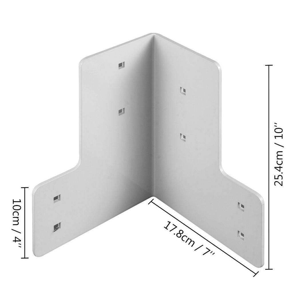 Workbench Corner Brackets 8 PCs Shop Table Bracket Kit 48 LBS Shop Table Corner Brackets 4 mm Right Angle White Color Galvanized Steel Elevated