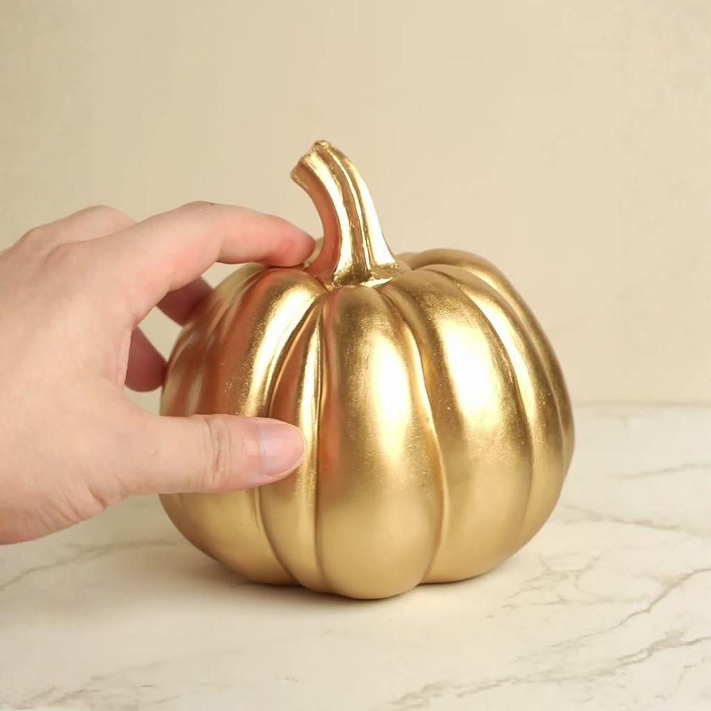 Vintage Halloween Pumpkin Figurine – Resin Decorative Ornament For Holiday And Home Display