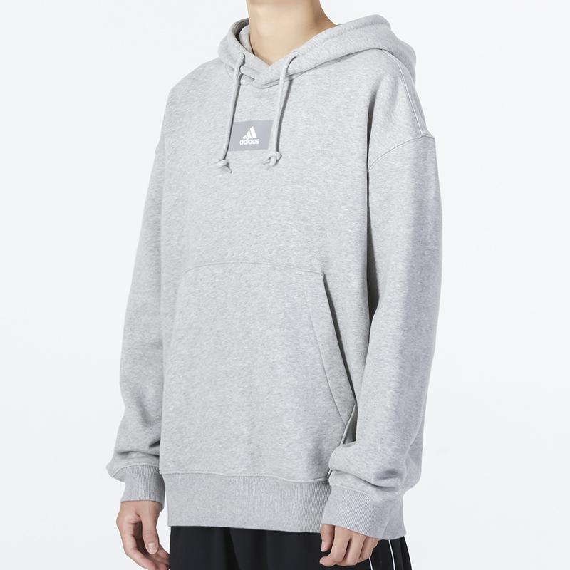 Adidas Мужская толстовка с капюшоном Pure Color Logo Серая HK2830