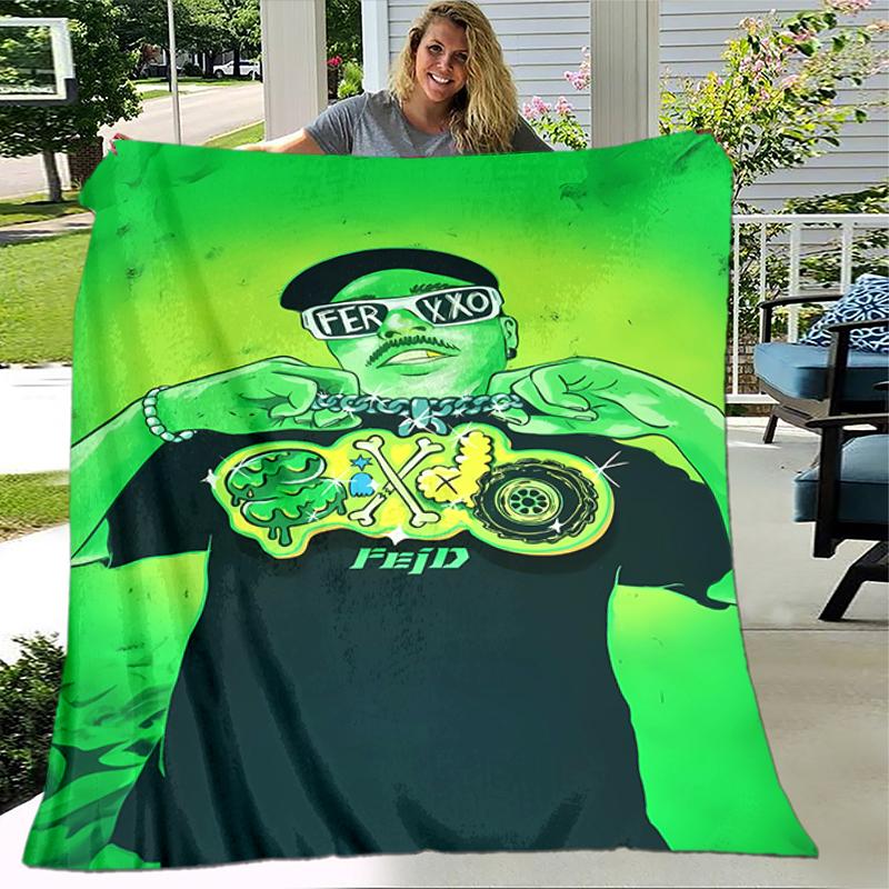 1pc Blanket Feid1 Print Design, Lightweight Blanket for Sofa, Bed- Soft &Warm, Gift for All Seasons like Christmas, Halloween