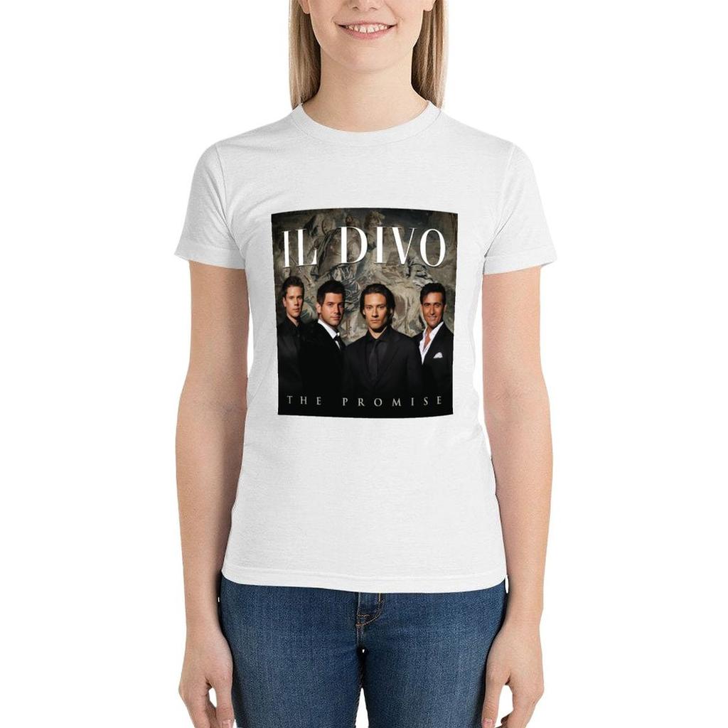 Футболка Il Divo The Promise, симпатичная одежда, футболка с принтом животных для девочек, футболки для женщин, свободный крой