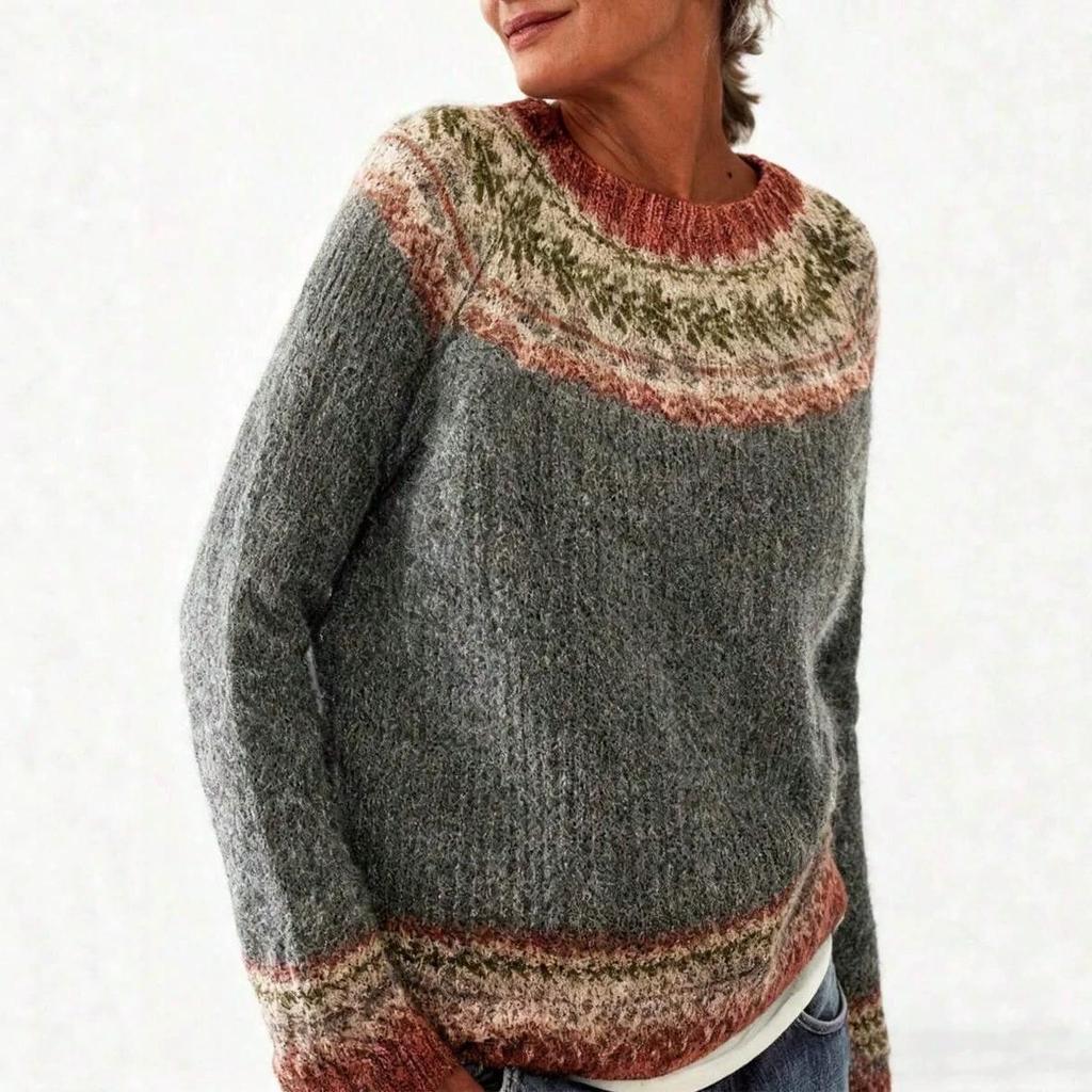 2026 Women's European & American Style Knitwear: Loose Long Sleeve Sweater with Fresh Round Neck - Versatile Top