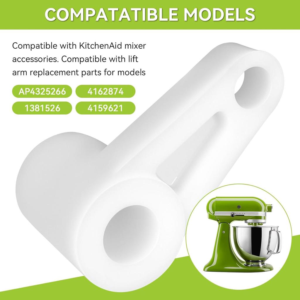 Mixer Arm-Lift Parts, Mixer Bowl Lift Arm Fit Replacement for Kitchenaid Arm-Lift Parts, for Part Number 241764, 4162874, 4159621, 4162053, 1381526,