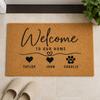 Names Doormat Personalized Coir Look Mat Family Pet Warm Welcome Rug Non Slip Front Door Entrance Carpet Outdoor Decor
