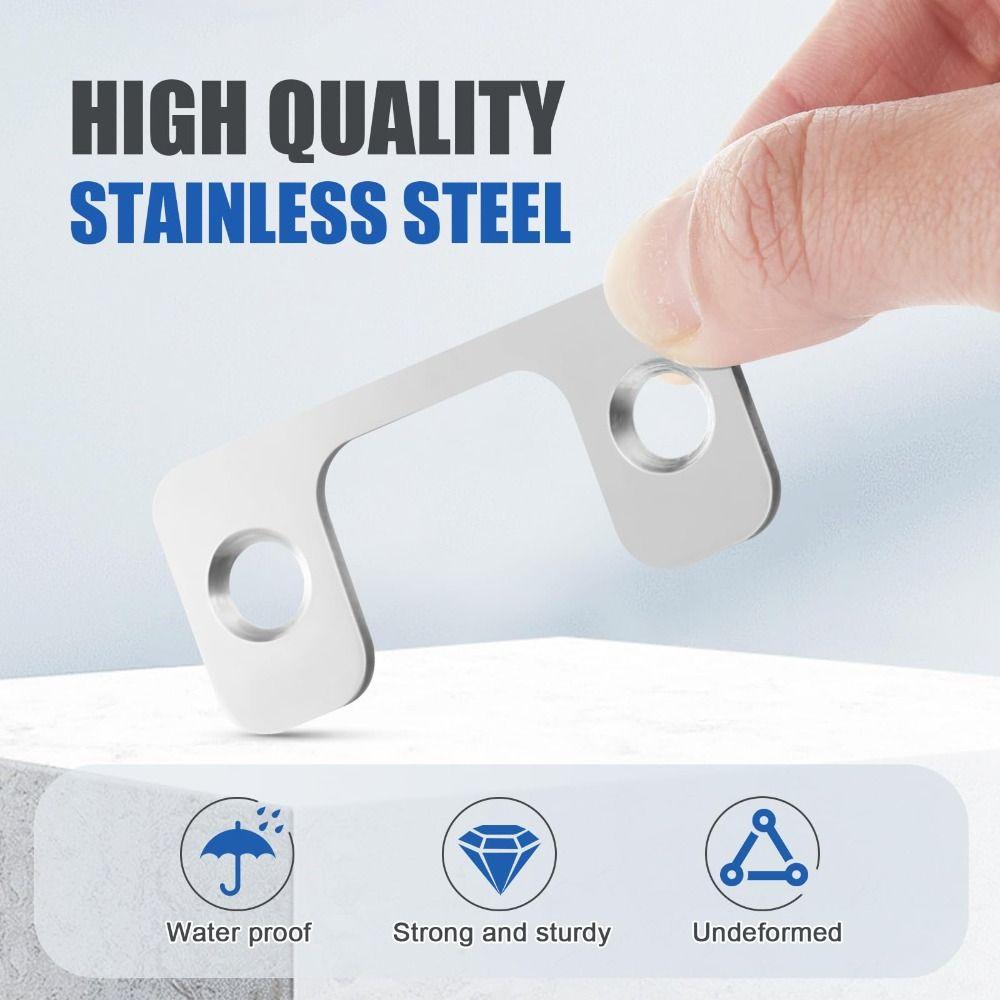 Reinforced Security Door Protector Solid Iron Construction Door Lock Plate Home Security