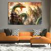 Abstract Oil Painting Wall Art Chinese Dragon Poster Vintage Canvas Pictures For Living Room Decroation Home Decor