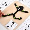 Puzzle, Match, Joint Movement, Little Wooden Man Game, Teaching Tool, Toy, Versatile Little Wooden Man Children's Toy