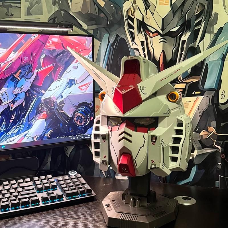 1:1 Шлем Rx-78-02 Киберпанк Vol.1 Маска Меха Робот Шлем Со Световым Сенсорным Управлением Модный Косплей Костюм Детская Игрушка на Хэллоуин Подарок