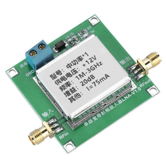 Малошумящий ВЧ-усилитель 3 ГГц Широкополосный 1 МГц-3 ГГц 2 дБ/0,5 ГГц Коэффициент усиления Широкий диапазон