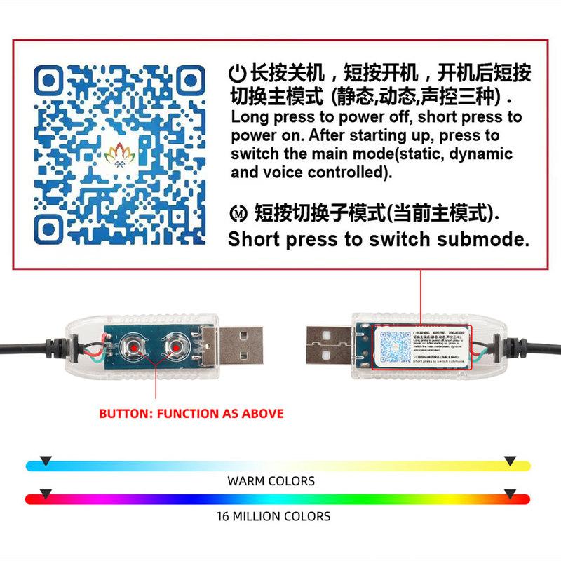 Full Colors USB Car LED Ambient Light Acrylic Strips Dashboard Lights RGB Car Interior Hidden App Remote Control Atmosphere Lamp