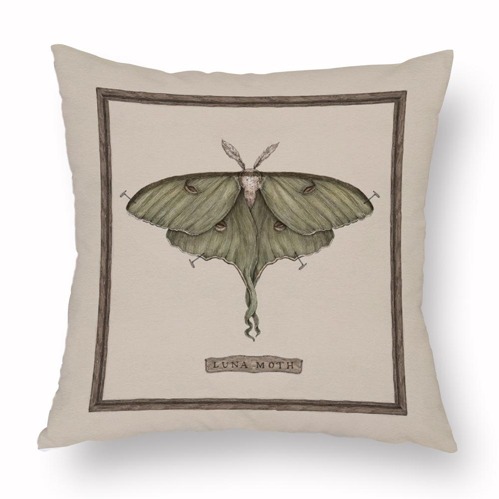 Наволочка с цветком лисы, подушка с принтом черепа животного, диван, мягкая наволочка в стиле ретро, ​​наволочка для гостиной, спальни, домашнего декора