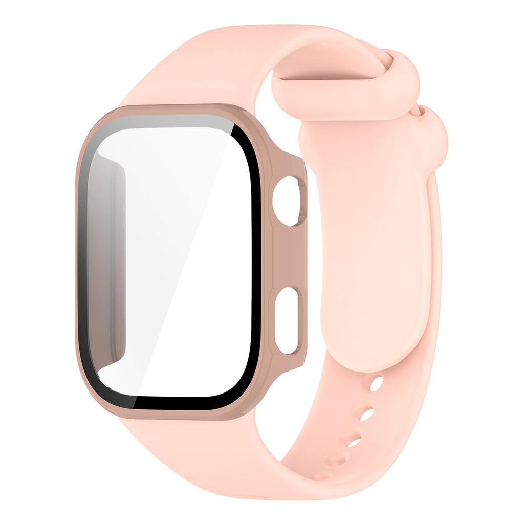 Силиконовый ремешок с чехлом-крышкой из поликарбоната для Redmi Watch 6, спортивный, удобный сменный браслет для Xiaomi Redmi Watch6