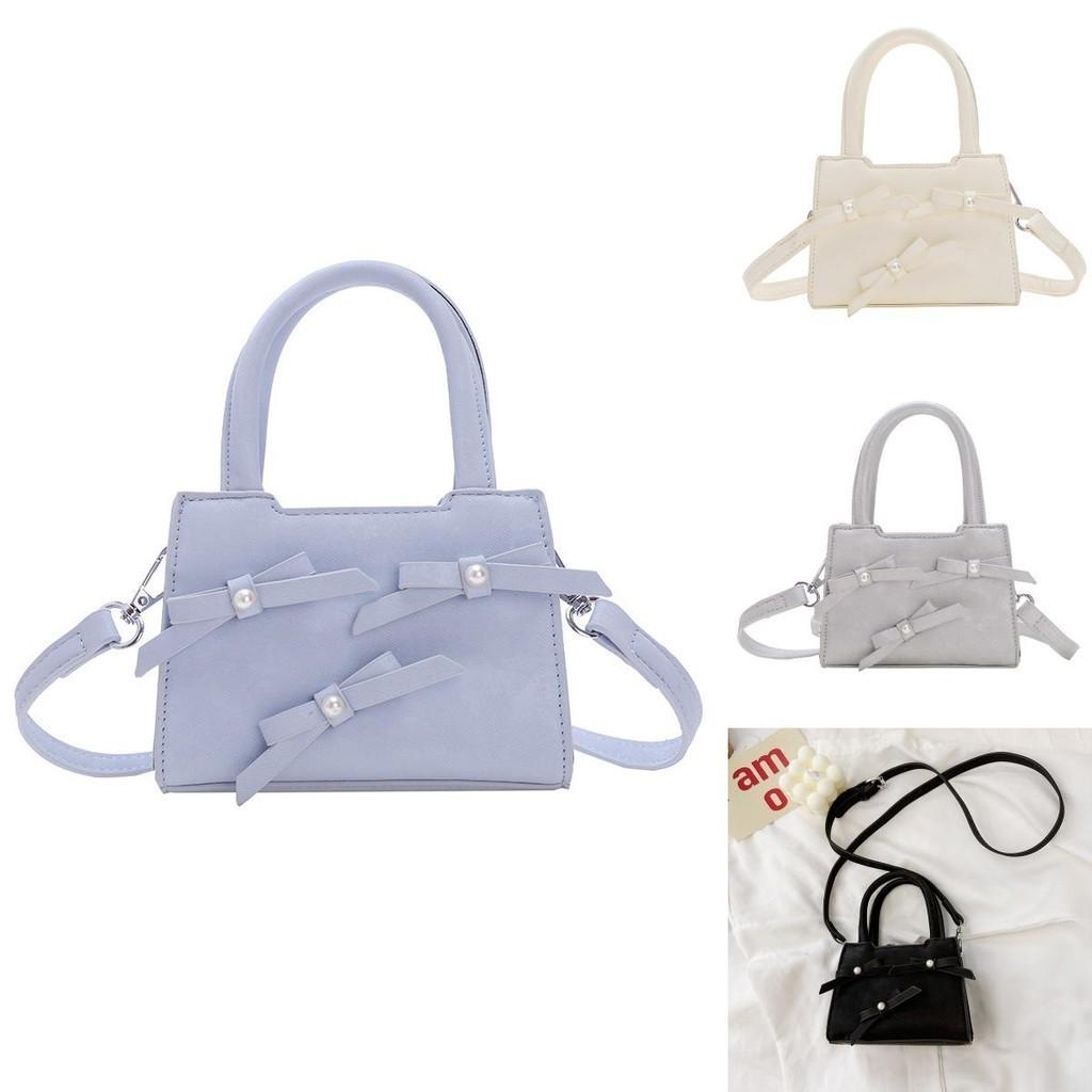 Cute Fashionable Bowknot Children's Tote Bag Elegant Mini Square Purse For Boys And Girls