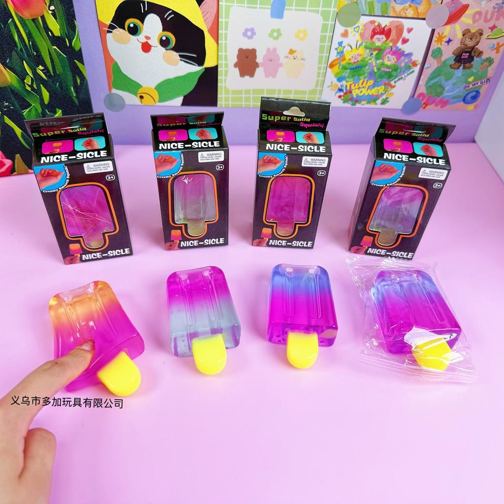 Popsicle Pinch Music Box Simulation Food Play Tpr Color Popsicle Ice Cream Decompression Toy Is Easy To Pinch
