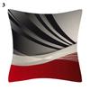 Housses De Coussin De Canapé À Motif Géométrique, Taie D'oreiller De Voiture, Décoration D'intérieur, Salon, Noir, Rouge