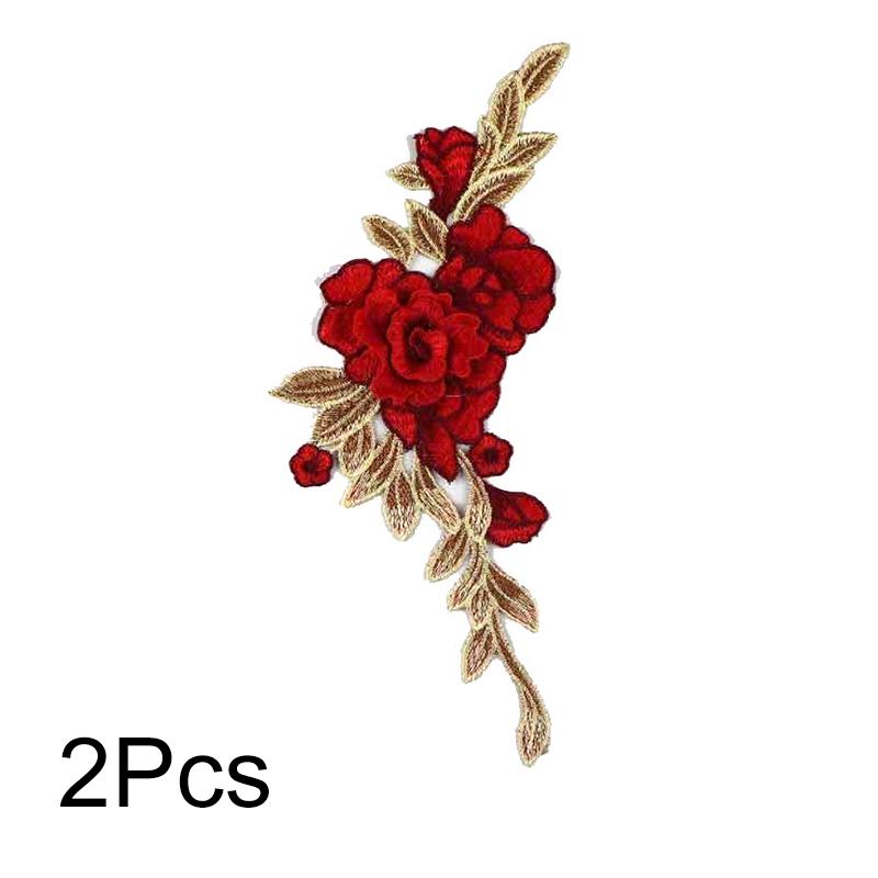 2 шт. 3D пион шитье своими руками кружевные нашивки модное платье вышитая ткань наклейка цветок аппликация чеонгсам нашивка