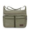 Men's Large Capacity Crossbody Bag Commuter Shoulder Bag Multi-Pocket Canvas Bag