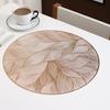 Подставки для столовых приборов Коврики для круглых столов ПВХ Водонепроницаемая подушечка для чайника Цветочная текстура Коврики для столовой Жаростойкие подставки Износостойкие кухонные принадлежности для использования в помещении