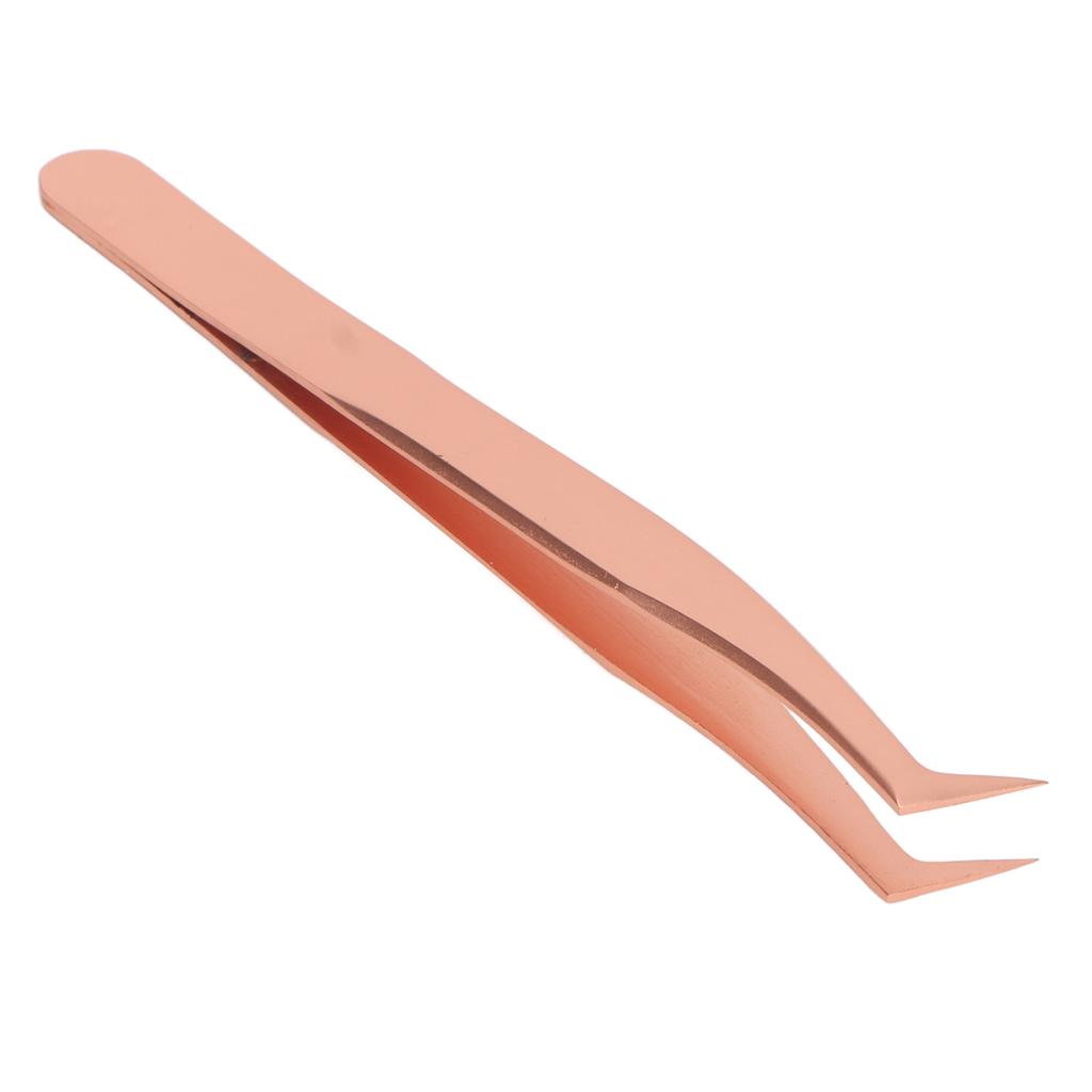 Eyelash Extension Tweezers Stainless Steel Professional Precise Comfortable Grip Tightly Tip Lash Tweezers Rose Gold