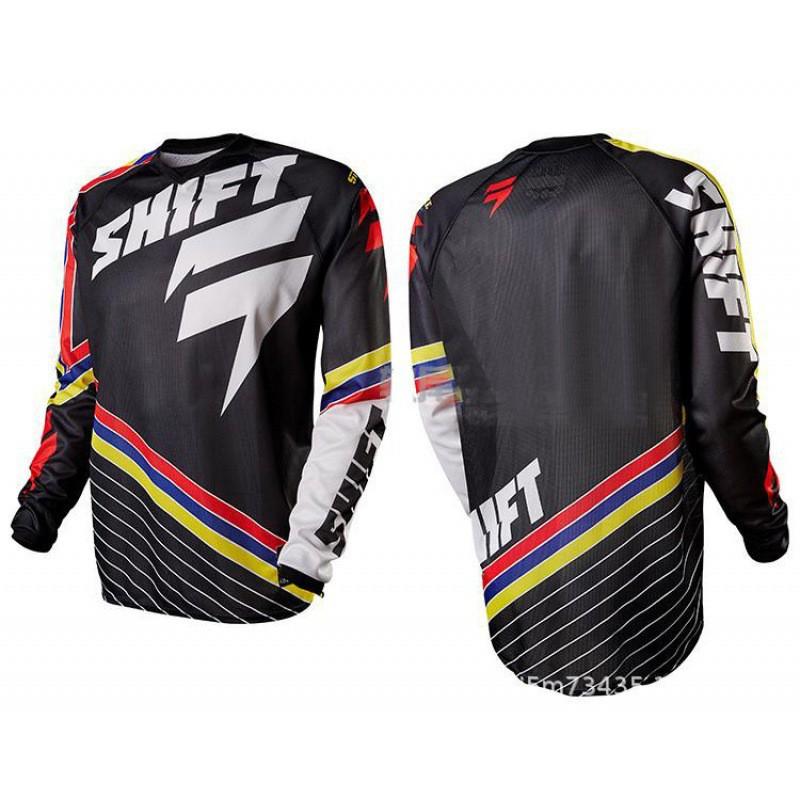 Mens Long Sleeve Cycling Jersey Quick-Dry Mountain Bike Trail Riding Shirt Breathable Sportswear