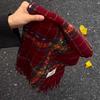 Christmas scarf berry star red plaid full of galaxies new thickened atmosphere imitation cashmere angela red