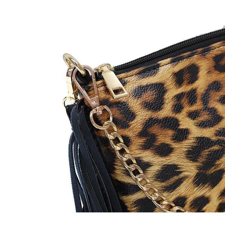Модная женская сумка-клатч для вечеринок, большая вместительная сумка через плечо с леопардовым принтом, зебровый принт, кисточка, большая сумка с цепочкой, сумка через плечо