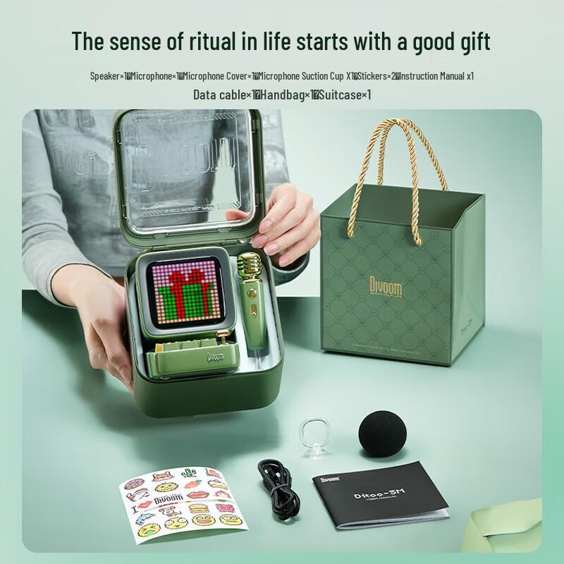 Divoom Ditoo-5M Retro Pixel Bluetooth Speaker with Mini KTV Mic