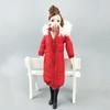 Красная зимняя одежда, длинное пальто для куклы Барби, наряды, парка для кукольного домика 1/6 BJD, куртка для кукол 1:6, аксессуары для детей, игрушки