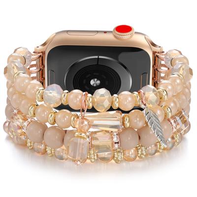 Браслет из бусин для Apple Watch Series 11 10 42 мм / 9 8 7 41 мм / SE3 SE2 SE 6 5 4 40 мм / 3 2 1 38 мм Запасной ремешок для часов