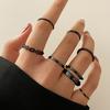7 шт./компл. женское кольцо на палец, изысканная простая цепочка, гладкий набор колец на костяшку пальца для подарка