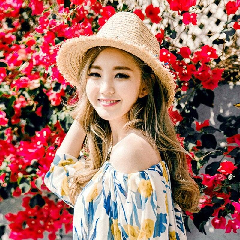 Женские пляжные шляпы, женские цветные летние соломенные шляпы с кисточками, уличные солнцезащитные шляпы для женщин, летняя шляпа