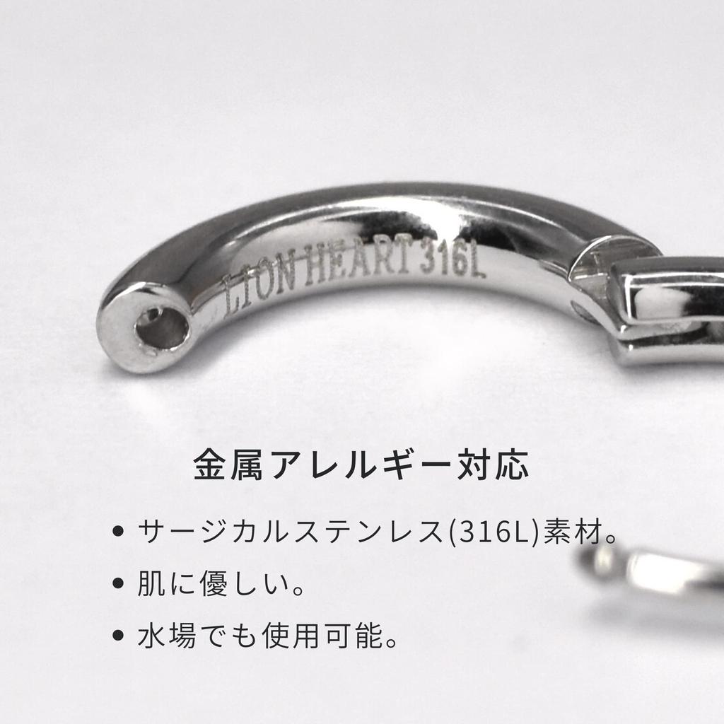 LION HEART Серьги Простые серьги-кольца Хирургическая нержавеющая сталь Прямые продажи Серебристый М Мужские