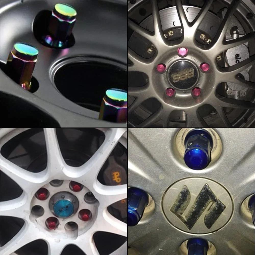 20pcs Car Wheel Lug Nuts Screw M12x1.5/1.25 Lug Nut 32mm Universal Steel Racing Wheel Lug Nuts For Nissan Infiniti Subaru Suzuki